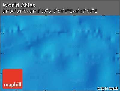 Physical Map of the Area around 31° 20' 36" S, 4° 19' 30" E