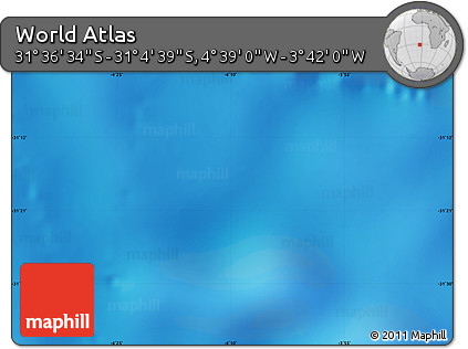 Physical Map of the Area around 31° 20' 36" S, 4° 10' 30" W
