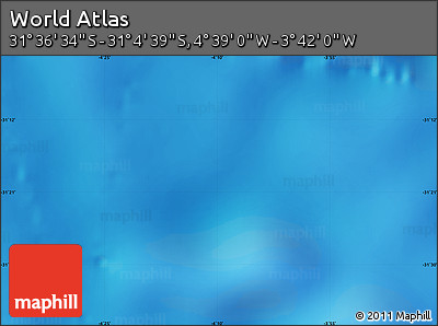 Physical Map of the Area around 31° 20' 36" S, 4° 10' 30" W