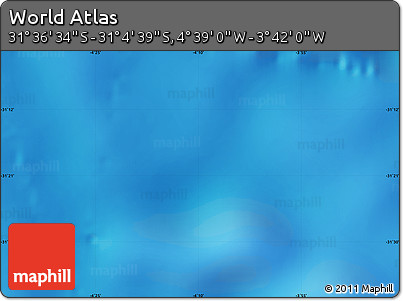 Physical Map of the Area around 31° 20' 36" S, 4° 10' 30" W