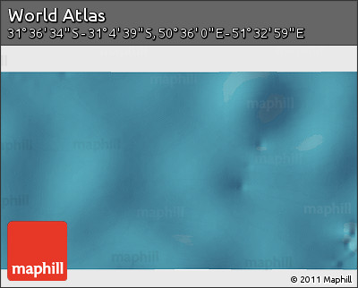 Satellite 3D Map of the Area around 31° 20' 36" S, 51° 4' 30" E