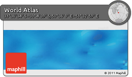 Physical Panoramic Map of the Area around 31° 20' 36" S, 51° 4' 30" E
