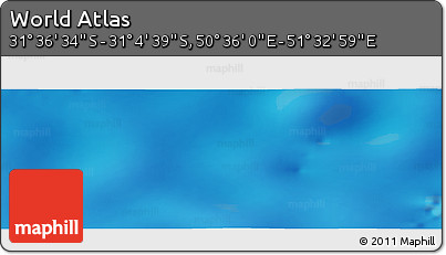 Physical Panoramic Map of the Area around 31° 20' 36" S, 51° 4' 30" E
