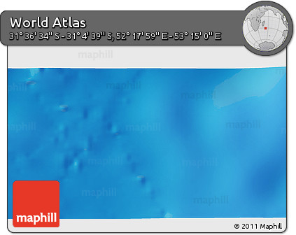 Shaded Relief 3D Map of the Area around 31° 20' 36" S, 52° 46' 29" E