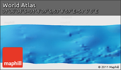 Physical Panoramic Map of the Area around 31° 20' 36" S, 53° 37' 30" E