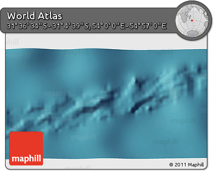 Satellite 3D Map of the Area around 31° 20' 36" S, 54° 28' 30" E