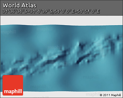 Satellite 3D Map of the Area around 31° 20' 36" S, 54° 28' 30" E