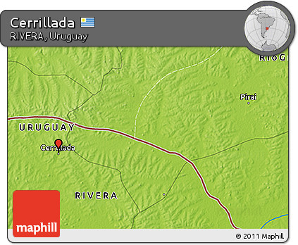 Physical 3D Map of Cerrillada