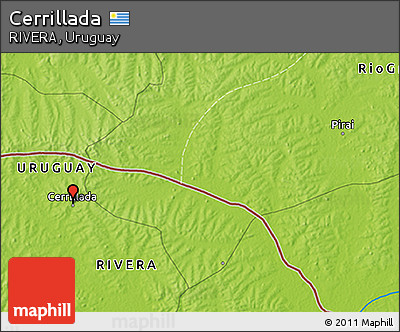 Physical 3D Map of Cerrillada