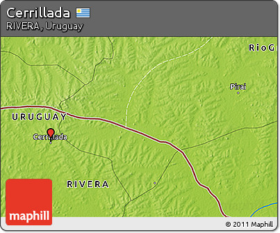 Physical 3D Map of Cerrillada