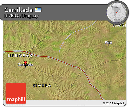 Satellite 3D Map of Cerrillada