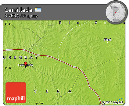 Physical Map of Cerrillada