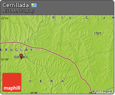 Physical Map of Cerrillada