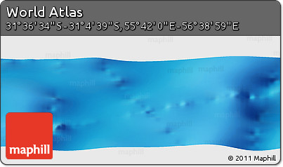 Physical Panoramic Map of the Area around 31° 20' 36" S, 56° 10' 29" E