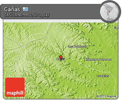 Physical 3D Map of Cañas