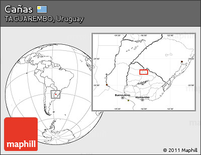 Blank Location Map of Cañas