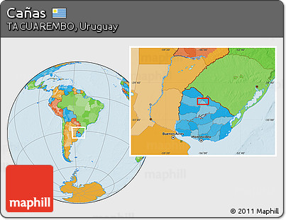 Political Location Map of Cañas