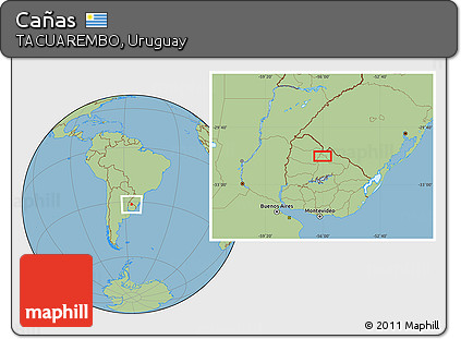 Savanna Style Location Map of Cañas