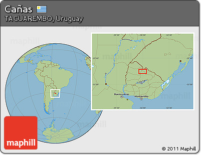 Savanna Style Location Map of Cañas