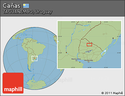 Savanna Style Location Map of Cañas