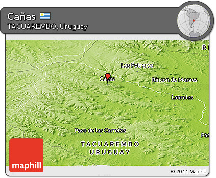 Physical Panoramic Map of Cañas