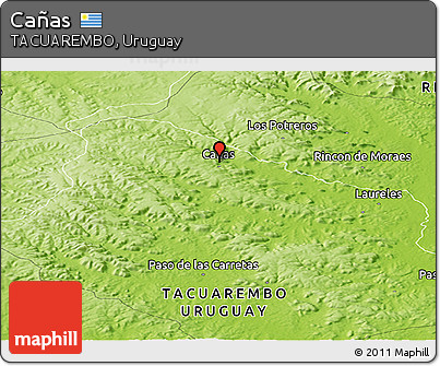 Physical Panoramic Map of Cañas