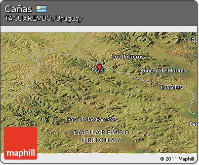 Satellite Panoramic Map of Cañas