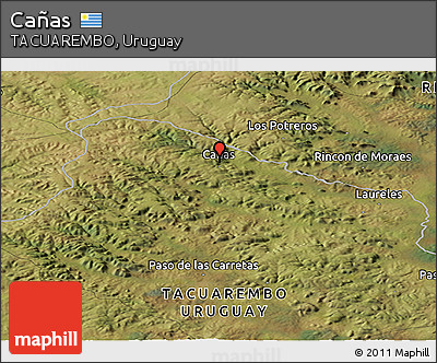 Satellite Panoramic Map of Cañas