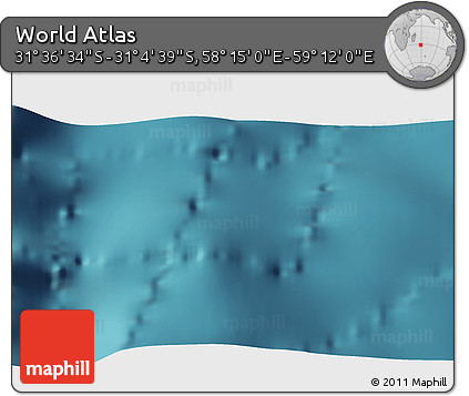 Satellite 3D Map of the Area around 31° 20' 36" S, 58° 43' 30" E