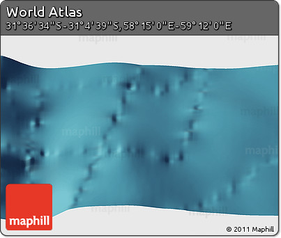 Satellite 3D Map of the Area around 31° 20' 36" S, 58° 43' 30" E