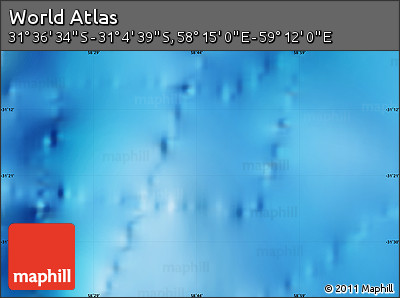 Physical Map of the Area around 31° 20' 36" S, 58° 43' 30" E