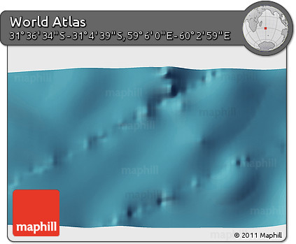 Satellite 3D Map of the Area around 31° 20' 36" S, 59° 34' 30" E