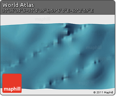Satellite 3D Map of the Area around 31° 20' 36" S, 59° 34' 30" E