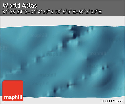 Satellite 3D Map of the Area around 31° 20' 36" S, 59° 34' 30" E