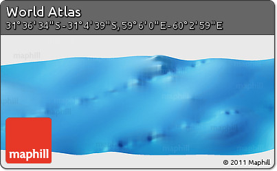 Physical Panoramic Map of the Area around 31° 20' 36" S, 59° 34' 30" E