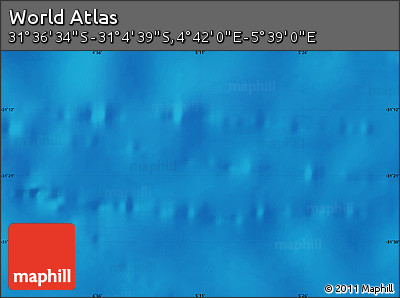 Physical Map of the Area around 31° 20' 36" S, 5° 10' 30" E