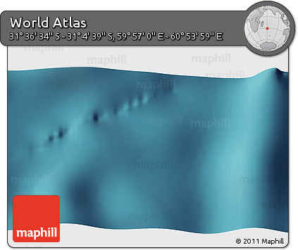 Satellite 3D Map of the Area around 31° 20' 36" S, 60° 25' 29" E
