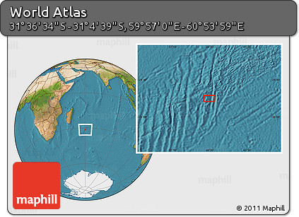 Satellite Location Map of the Area around 31° 20' 36" S, 60° 25' 29" E