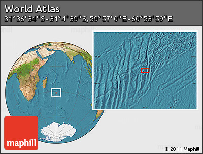 Satellite Location Map of the Area around 31° 20' 36" S, 60° 25' 29" E