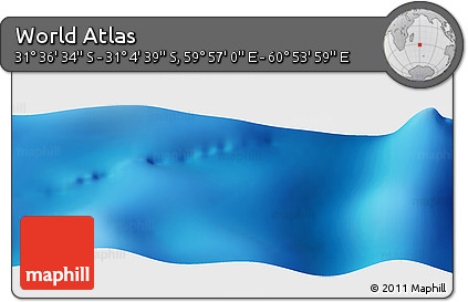 Physical Panoramic Map of the Area around 31° 20' 36" S, 60° 25' 29" E