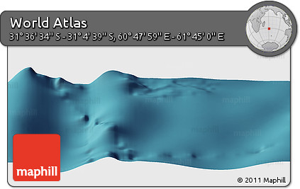 Satellite Panoramic Map of the Area around 31° 20' 36" S, 61° 16' 29" E