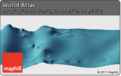 Satellite Panoramic Map of the Area around 31° 20' 36" S, 61° 16' 29" E