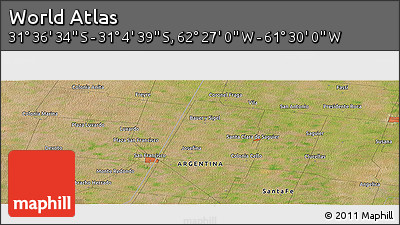 Satellite Panoramic Map of the Area around 31° 20' 36" S, 61° 58' 30" W