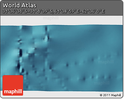 Satellite 3D Map of the Area around 31° 20' 36" S, 62° 7' 30" E
