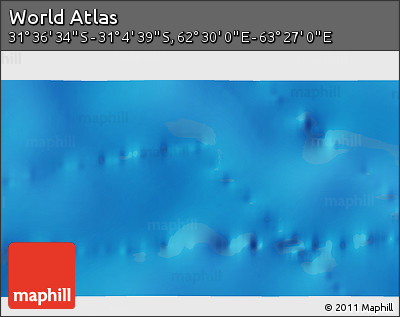 Physical 3D Map of the Area around 31° 20' 36" S, 62° 58' 30" E