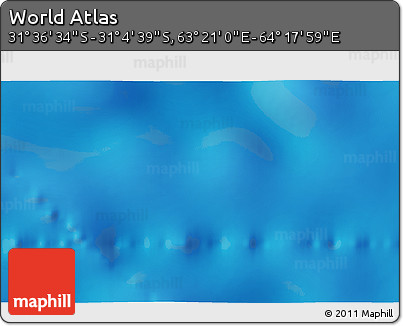 Physical 3D Map of the Area around 31° 20' 36" S, 63° 49' 30" E