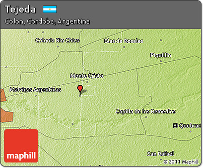 Physical 3D Map of Tejeda