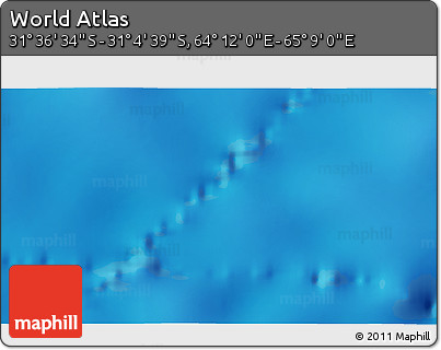 Physical 3D Map of the Area around 31° 20' 36" S, 64° 40' 30" E