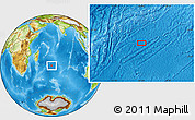 Physical Location Map of the area around 31° 20' 36" S, 64° 40' 30" E