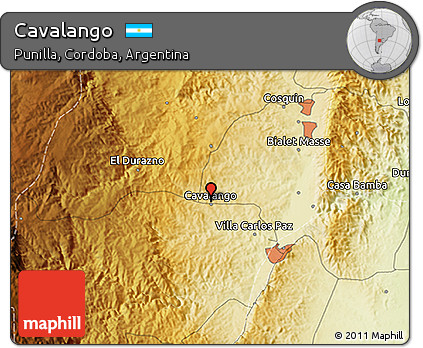 Physical 3D Map of Cavalango
